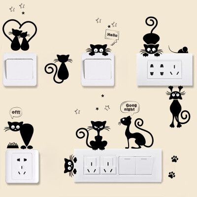 

Lovely Kitty Light Switch Wall Stickers