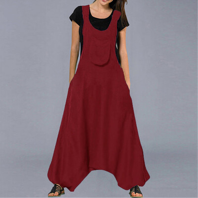 

Starmoon Women Casual Harlan Linen Sleeveless Soild Loose Sling Vest Playsuit Jumsuit