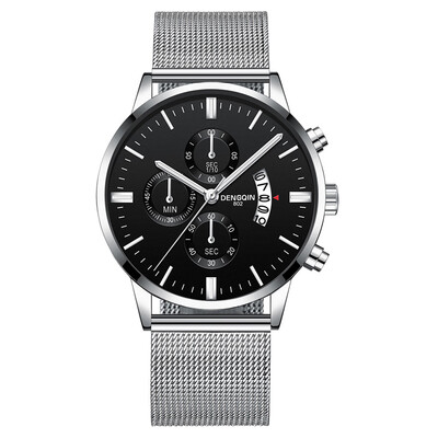

Gobestart Luxury Quartz Sport Military Stainless Steel Dial Band Wrist Watch