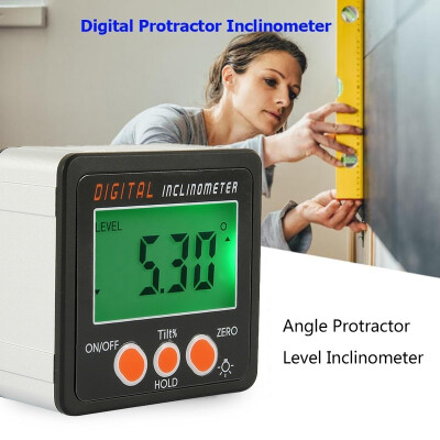 

360 Mini Cube Digital Gauge Magnetic Base Angle Protractor Level Inclinometerwithout batteries