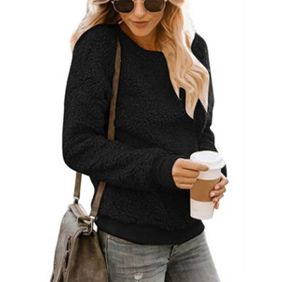 

Womens Fleece Hooded Pullover Sweatshirt Casual Loose 14 Zip Jacket Coat