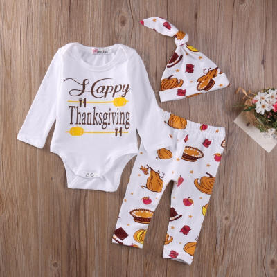 

Thanksgiving Newborn Infant Baby Boy Girl Outfits Romper Pants Clothes Costume