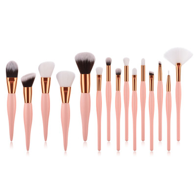 

Toponeto 15PCS Wooden Foundation Cosmetic Eyebrow Eyeshadow Brush Makeup Brush Sets Tools