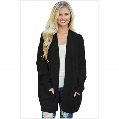 

Cardigan long sleeve long knit sweater