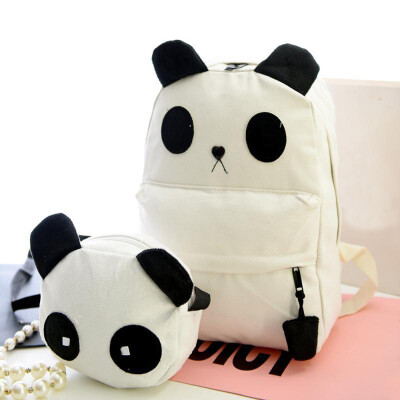 

Tailored Neutral Fasion Canvas Panda Bag Backpack Shoulder BagsClutch Bag Crossbody Bag