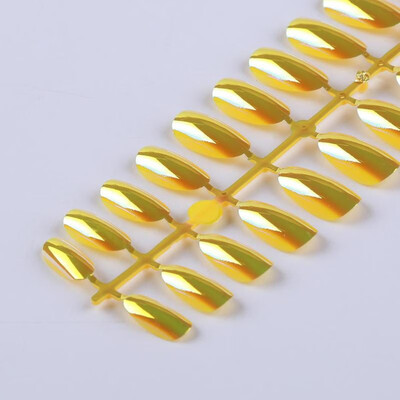 

24pcs False Nails Full Cover Fake Nails ABS Artificial Tips Nail Art Decor