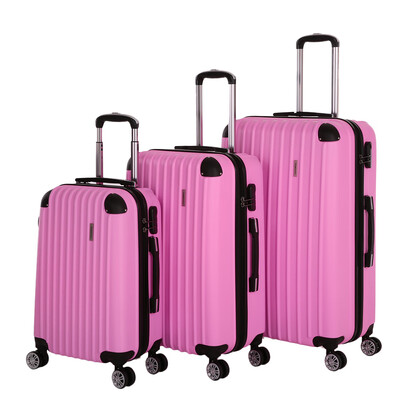 

TOMSHOO Fashion 3PCS Luggage Set Carry-on Suitcase ABS Hard Shell Trolley 20"24"28" Combination Lock Universal Wheels