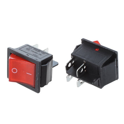 

100pcs Red Illuminated Light OnOff DPST Boat Rocker Switch 16A250V 20A 125V AC 505250