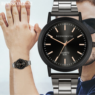 

Gobestart Cool Mens Stainless Steel Quartz Analog Waterproof Wristwatches