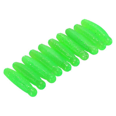 

10Pcs Fishing Lure 5cm 6cm Artificial Lure Reflective Shad Worm Environmental Maggot Grub Baits Worms Lure