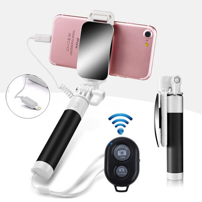 

Mini Bluetooth Selfie Stick Mirror Tripod Folding Monopod Extendable Aluminum Universal Handheld for Iphone 7 plus 45-55