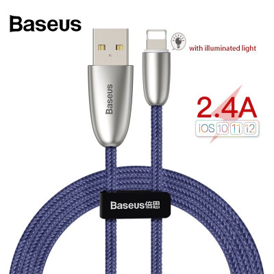 

Baseus Torch Series Data Cable USB for iP red blackblue 24A 1m 15A 2m with or not lamp