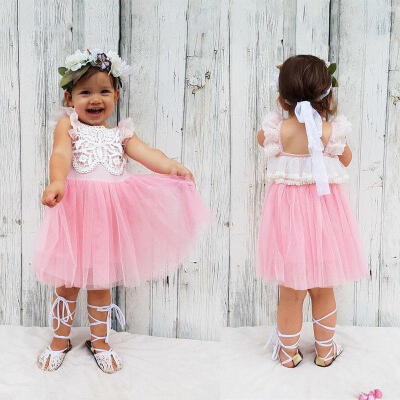 

Toddler Kids Baby Girls Princess Dress Pageant Party Wedding Tutu Dressy Clothes