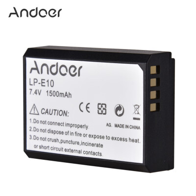 

Andoer LP-E10 LPE10 Rechargeable Li-ion Battery 74V 1500mAh for Canon EOS 1100D Rebel T3 Kiss X50 Digital SLR Camera Camcorder