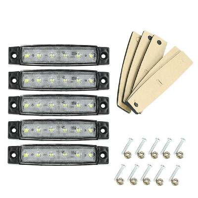 

10PCS 6 LED Amber Side Marker Light Indicator 12V for Truck Bus Boat RV Lorries Jeep SUV White