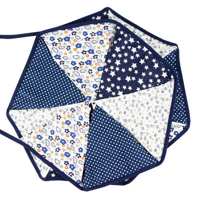 

32m Flower Pattern Hanging Flags Cotton Cloth Pennant Party Festival Decor