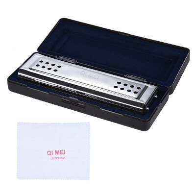 

2-in-1 Tremolo Harmonica Mouth Organ Dural Key of C&G 24 Double Holes with 48 Reeds Free Reed Wind Instrument with Padded Box Clea