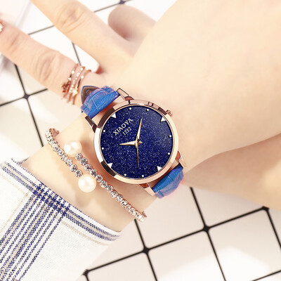 

Womens Watch Female Student Waterproof Fashion Korean Simple Leisure Starry Sky with Unicorn