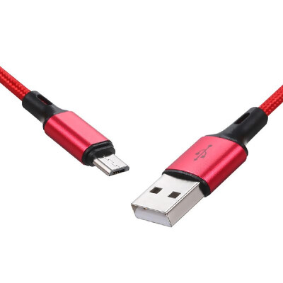 

Micro USB Charging Cable Charging Data Cable Micro USB Phone Cable Data Sync Nylon Braided 1M for Android DevicesSilver