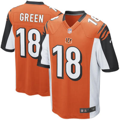 

Mens Football Jersey Cincinnati Bengals AJ Green Orange Alternate Game Jersey