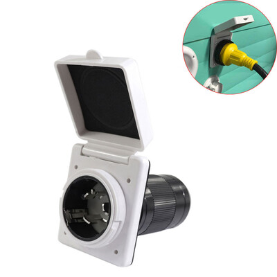 

Tailored RV 125V250V 50 AMP Power Plug Lock Inlet With 3 Stainless Steel Pins White