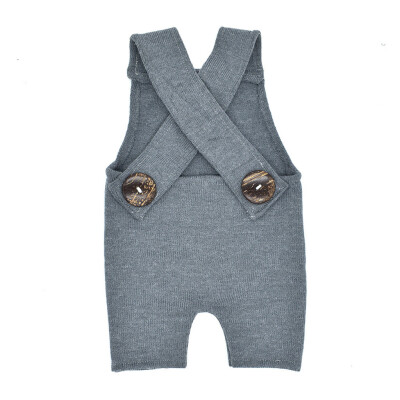 

Newborn Baby Photography Prop Button Overalls Pants Photo Shoot Romper Outfit