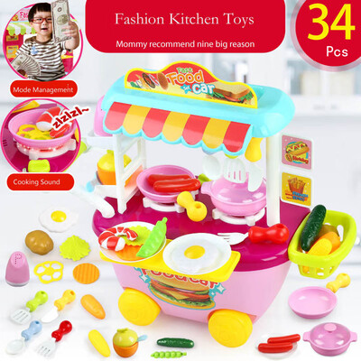 

34PCS Childrens Kitchen Play Educational Toys Food Toys