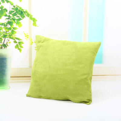 

Solid Color Cotton Canvas Cushion Cover Home Decor Throw Pillow Case Lounge Yellowish Green Sofa Cushion Cover Pillow Cover