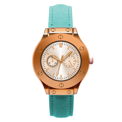 

2018 New Women Fashion Luxury Leisure Set Auger Leather Analog Stainless Steel Quartz Watch
