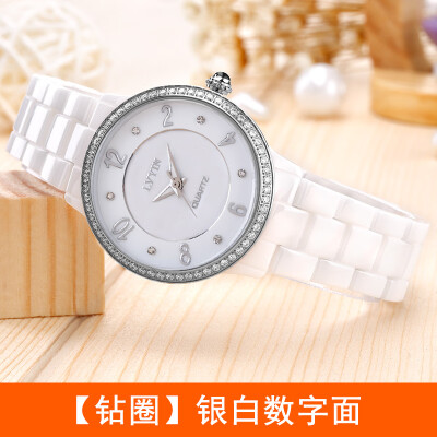 

Greens watch womens watch genuine quartz watch new style fashion white diamond waterproof womens watch