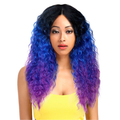 

Noble Hair Lace Front Ombre Blonde Wig 26inch Long Curl Synthetic Wigs 16 COLOUR Free Shipping