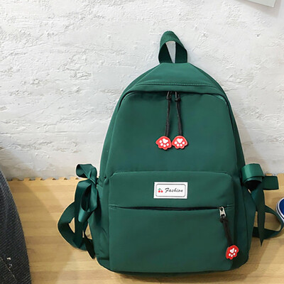 

Tailored Fashion Women Nylon Solid Color Capacity Student Backpack Travel Couple Bag