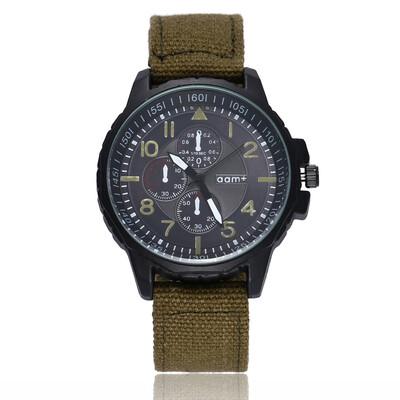 

Sports watch mens three-eye ribbon quartz watch