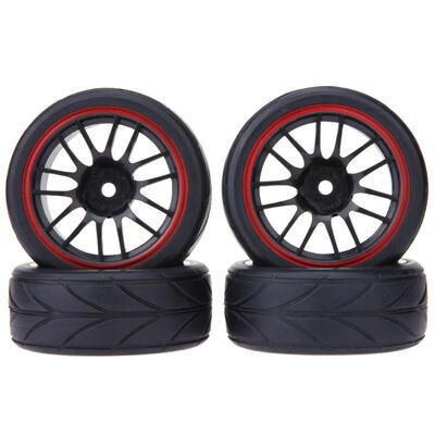 

4pcs RC On Road Car Rubber Tires for 110 Universal Car Redcat Traxxas