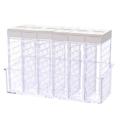 

Home Seasoning Rack Spice Pots Acrylic Box Storage Container Condiment Jar Hot