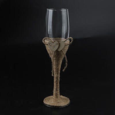 

Greensen 2Pcs Double Heart Wedding Champagne Cup Bride And Groom Wine Cup Set Wedding Goblet