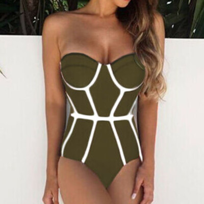 

Roseonmyhand Women Swimming Costume Padded Swimsuit Monokini Swimwear Push Up Bra Bikini