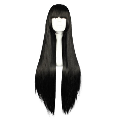 

〖Follure〗80CM 32 Charming Long Straight Cosplay Fashion Wig Heat Resistant Black