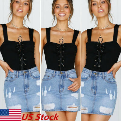 

New Womens Ladies Sleeveless Jumpsuit Playsuit Stretch Bodysuit Leotard Vest Top