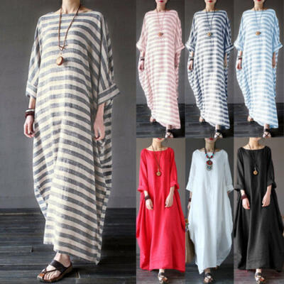 

Womens Summer Boho Casual Long Maxi Evening Party Cocktail Beach Dress Sundress