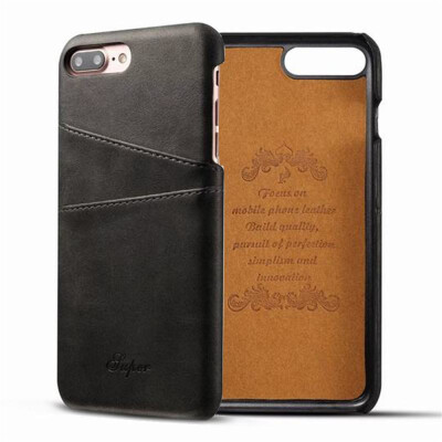 

For iPhone 8 Plus7 Plus Creative Leather Card Holder Back Phone Case Cover