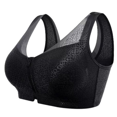 

Toponeto Front Zipper Closure Wirefree Extra Breathable Silk Bra The Gentle Bra Curve Bra