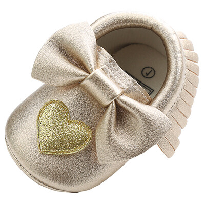 

Baby Girl Sequins Bowknot Love Shape Fashion Toddler First Walkers Kid Shoes