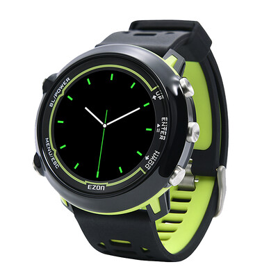 

Yizhun EZON Outdoor Smart Sports Watch Mens Fashion Color Screen Multifunction Dynamic Light Heart Rate Waterproof Running Marathon Steps GPS Positioning Table E2A13