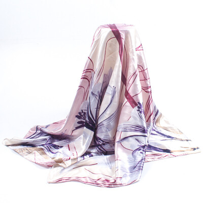 

New printing simulation silk satin scarf Scarf scarf 90cm shawl manufacturers wholesale a generation