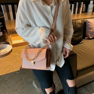 

Tailored Womens Texture New Simple Style Wild Shoulder Bag Fashion Chain Small Square Bag