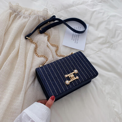 

Summer slung bag women 2019 new Joker chain texture shoulder bag fashion trends