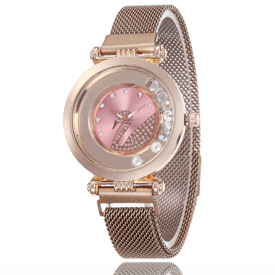 

Magnet magnet strap ladies watch wholesale swan diamond sand quick&simple quartz watch