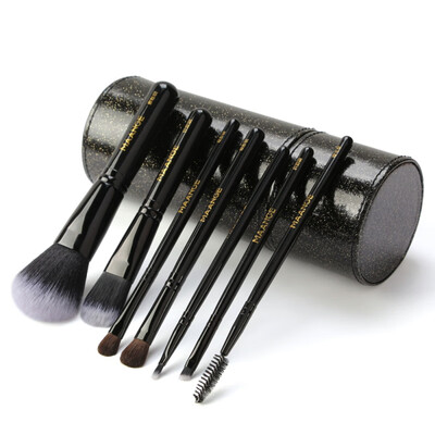

7 Pcs Champagne Colored Makeup Brushes Tool Set Removable Multifunction Beauty Make Up Brush with Makeup Bag