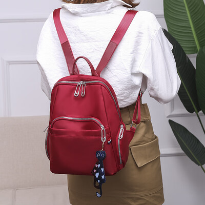 

Double shoulder bag backpack Korean version fashion Oxford canvas fashion lady travel bag girl